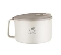 Generisch Insalatiera in acciaio inox, 1100 ml, articoli da 15 cm, e scatola per pasta, manico con coperchio filtrabile, supporto per telefono, antipolvere, fornello thailandese per zuppe, bolla