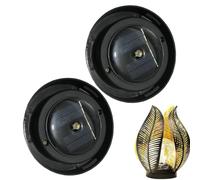 Generisch Inserto di ricambio solare per luci da giardino, impermeabile, facile montaggio, set da 2 pezzi, parte superiore di ricambio da 8 cm, per luci solari da giardino | per sentieri marciapiedi e