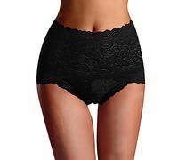 Generisch Intimo da donna alla moda in pizzo a vita alta per un comfort seducente, elegante eleganza nella vita, Nero , L