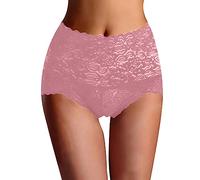 Generisch Intimo da donna alla moda in pizzo a vita alta per un comfort seducente, elegante eleganza nella vita, Colore: rosa., L