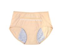 Generisch Intimo da donna altamente confortevole a vita alta innovativa protezione contro le perdite per la massima sicurezza durante le mestruazioni, beige., XXL