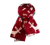 Generisch Inverno versatile caldo moda e tempo libero Natale semplice sciarpa foulard per amanti sciarpa a quadri blu, Rosso anguria., Taglia unica