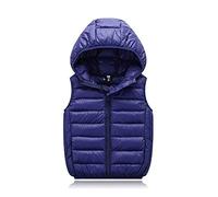 Generisch Jacke Kind Kinder Kleinkind Baby Jungen Ärmellos Winter Solide Mäntel Kapuzenjacke Weste Oberbekleidung Outfits Kleidung, Blu marino, 4-5 Anni