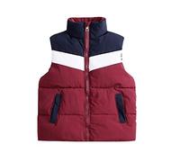 Generisch Jacke Kind Kleinkind Baby Jungen Ärmellos Farbblock Patchwork Wintermäntel Jacke Weste Oberbekleidung Outfits Kleidung, Rosso, 7-8 Anni