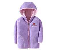 Generisch Jacke Kleinkind Jungen Langarm Winter Cartoon Fleece Reißverschluss Hoodie Tovaglia Jacke Warm Outwear, viola, 12-18 Mesi