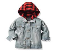 Generisch Jacke Kleinkind Kind Baby Jungen Mädchen Denim Jacke Langarm Button Down Jeans Tovaglia Cowboy Tovaglia Hoodie Casual Outwear, blu, 6-12 Mesi