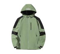 Generisch Jacke Winddichte Jacke für Jungen und Mädchen für Kinder Leichte winddichte Outdoor-Sportjacke für Kinder, Verde militare, 3-4 Anni