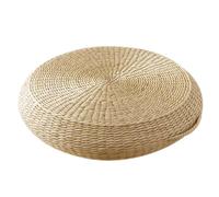 Generisch Japanese Tatami Pillow - Round Straw Cushion, Floor Mat, Woven Rattan Seat Pad | Durable Meditation Cushion Cushioning Support for Yoga Zen Sitting Home Relaxation Mindfulness Practice