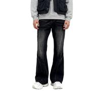 Generisch Jeans da uomo con gamba svasata per un casual e senza tempo, Nero , L