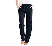 Generisch Jeans termici da donna a vita alta, imbottiti, elasticizzati, a gamba larga, caldi, invernali, in pile, jeggings skinny denim, per autunno e inverno, alla moda, con interno in pile, Nero , M