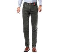 Generisch Jeans termici da uomo con fodera in pile - Jeans invernali imbottiti dal taglio slim fit | Caldi pantaloni denim elasticizzati per le giornate fredde, Stil_e01 Grigio, 38