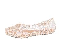 Generisch Jelly, scarpe da donna, ballerine, da donna, in rete, trasparenti, Mary Jane, traspiranti, per il tempo libero, comodi, antiscivolo, per le vacanze, da spiaggia, gold, 39 EU