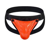 Generisch Jockstrap Uomo Gay Boxer erotico Tanga Low Rise Cotone String Biancheria Intima Morbida Slip Underwear Erotico Slip Sportivo Trasparente Sottile Trunk Mutande Sexy, Colore: arancione., XL