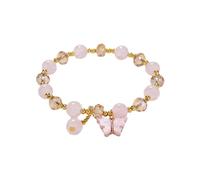 Generisch Jogi Löw 2024 - Braccialetto con perle e giada finta, con farfalla, per figlia, per bambini, set fai da te per braccialetti dell'amicizia, A, resina