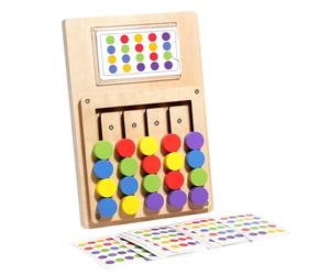 Generisch Jouets Sensoriels De Tri des Couleurs - Puzzle Coulissant En Bois Logique Jeu De Mémoire Et Tri des Couleurs Labyrinthe Éducatif Activité Cognitive Pour Et Seniors Maison