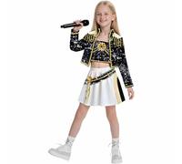 Generisch K-pop Costume per bambini Rumi Mira Zoey K Pop Cosplay gioco di ruolo uniforme Set completo Huntrix Merch Costume Costume Halloween Party Carnevale Vestito da donna