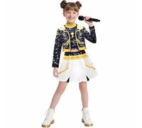 Generisch K-pop D-emon Rumi Mira Zoey Cosplay Costume per bambini, Popstar Rumi Mira Zoey Abiti da palcoscenico Set completo Idol Performance Tuta Natale Carnevale Party Dress Up Abiti per Ragazze