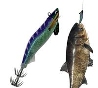 Generisch Kalmar-Jigs, esche artificiali realistiche per acqua salata | Glow Squid Jig - Jig luminoso per viaggi, barca, ponte, lago, laghetto, acqua dolce, per appassionati e principianti