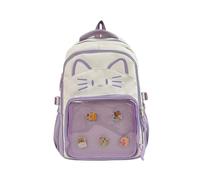 Generisch Kawaii Cat Ita Bag Zaino con spillo, elegante borsa da viaggio da donna, design leggero per gli amanti della moda, Lilla, Come nella foto