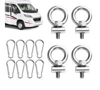 Generisch Kayak - Guida per montaggio su binario, in acciaio , con occhielli per camper, barche, campeggio, veicoli Kayak