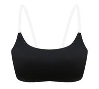 Generisch Kilo Efficace Reggiseno con ferretto trasparente senza schiena con spallacci per donna abbigliamento donna, Nero , L