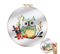 Generisch Kit embroidery per principianti, kit di decorazione per la casa, kit per la decorazione della casa, con filo e hoop, classico con istruzioni (lingua italiana non garantita)