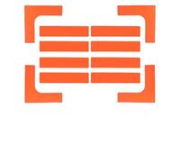 Generisch Kit Marcatura Linee Sportive - Set Da Esterno Per Confini Paddle Tennis Driveway Con Delimitatori A Terra, Sportivi Antivento Per Tennis Da Posizionare Su Prato Giardino Campo