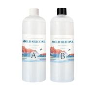 Generisch Kit per muffe - 1: 1 kit per colata in resina, forma trasparente traslucida, stucco per epossidici e progetti artigianali, per candele in silicone fai da te