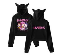 Generisch KPop D-emon Hunters Felpa con cappuccio da donna, K-Pop Streetwear con stampa anime, Y2K Streetwear, a maniche lunghe, casual, per i fan del K-pop, #148, S