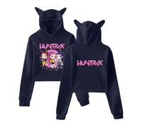 Generisch KPop D-emon Hunters Felpa con cappuccio da donna, K-Pop Streetwear con stampa anime, Y2K Streetwear, a maniche lunghe, casual, per i fan del K-pop, #150, S