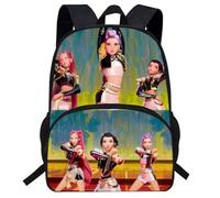 Generisch KPop Demon Hunters - Zaino scuola leggero per bambini con design anime, perfetto per la scuola, Stlye-26, 16Inch