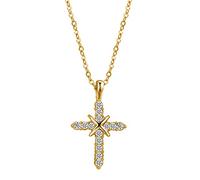 Generisch La collana a croce è adatta per San Valentino, compleanno o anniversario, lega, Senza Gemstone