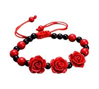 Generisch Larghezza al quarzo Messaggio Bracciale Anelli e rosa da donna Bracciale magnetico per messaggi gioielli, 17, Plastica