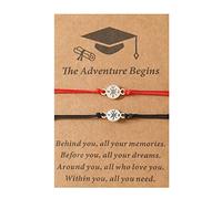 Generisch Larghezza Bracciale Naturale Braccialetto Naturale Gioielli High School Regali Inspirativi Per Donne Ragazze Graduazione Card Bracciale Piccola 8 Perla Larghezza Gioielli, Taglia unica