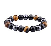 Generisch Larghezza Larghezza Luna Anelli Fatti A Mano Regolabile Giada Naturale 8mm Bracciale Braccialetti Frasi Acciaio Naturale Scelta Diversi Gioielli, Taglia unica, Gemma