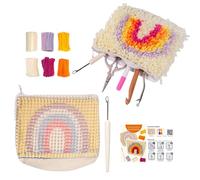 Generisch Latch Hook Kit per ragazze e ragazze, borsa portapenne, per lavori a maglia, per bambini, per adolescenti, bambini, adulti, principianti, per hobby e studio fai da te