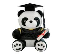 Generisch Laurea Panda, peluche Panda, morbido peluche con cappello di laurea e certificato, statua di panda classe 2025, decorazione per la scuola elementare, università