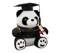 Generisch Laurea Panda, peluche Panda, morbido peluche con cappello di laurea e certificato, statua di panda classe 2025, decorazione per la scuola elementare, università