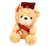 Generisch Laurea ripiena di peluche | Orso finito con cappuccio nero - orso bruno, regali laureati per lei, per lui, per il college, il liceo