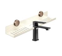 Generisch Lavabo da bagno - Scaffale portaoggetti per lavandini | Base doccia in acciaio | Scaffale per cosmetici e prodotti per la cura | Organizzazione per il bagno antiscivolo |