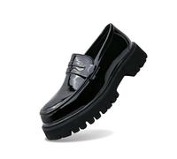 Generisch Le Fu - Scarpe da uomo in pelle con suola spessa, altezza elevata, colore nero, stile casual, Altro., 40 EU