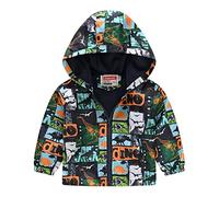 Generisch Le mie Giacche Casual Stampa Con Cappuccio Capispalla Cerniera Cappotti Manica Lunga Antivento Cappotti Felpa Donna, bianco, 4-5 Jahre