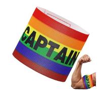 Generisch Legatura da capitano, elastico colorato calcio capitano - Braccialetto di guida traspirante per adulti giocatori di allenamento competizione