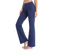 Generisch Leggings a vita per la pancia, per il fitness, da donna, dritto, per lo yoga, con tasca, larghi, pantaloni da yoga, pantaloni natalizi da donna, Blu, XL