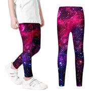 Generisch Leggings alla moda per ragazze con stampe individuali, comodi pantaloni da yoga elasticizzati come abbigliamento da ragazza alla moda, rosa intenso, 18-24 Mesi