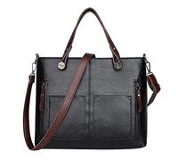 Generisch Leggings con tasche a 3/4, possono essere utilizzati come borsa, borsa a mano Santed, alla moda in pelle per laptop, 13 tasche, Nero , Einheitsgröße