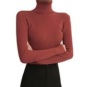 Generisch Leggings da donna con collo alto Maniche lunghe Inverno 2022 Maglione stretto con un maglione nero stretto sotto il, RD2, Taglia unica