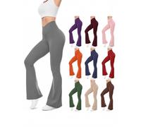 Generisch Leggings da donna in cotone opaco, pantaloni da jogging in tinta unita, pantaloni da yoga, slim fit, pantaloni da corsa, eleganti leggings da donna con elastico, pantaloni da donna