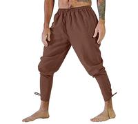 Generisch Leggings da uomo alla moda per il tempo libero, caffè, M
