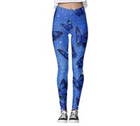 Generisch Leggings Damen Frauen-kundenspezifische Schmetterlinge Druckten Hosen-kundenspezifische Gamaschen für Gamaschen, Die Weihnachtssankt-Pilates-Schneemann-Gamaschen Laufen Lassen (C, XL)